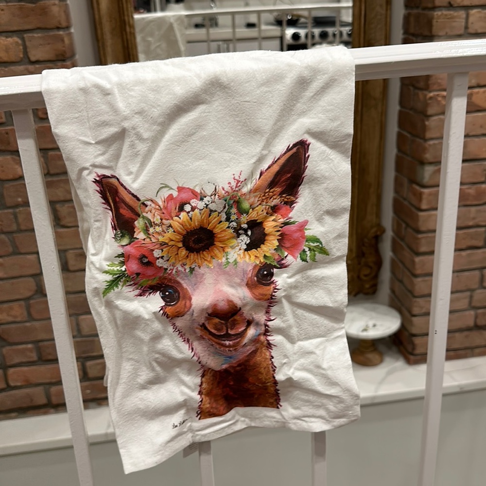 Hippie Hounds Llama Tea Towel